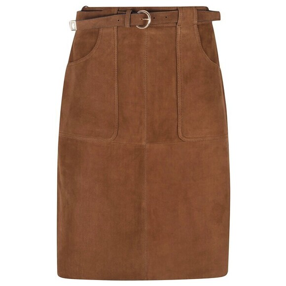 Max Mara Dresses & Skirts - Max Mara Trapezoid Suede Midi Skirt - NWT